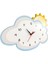 Rüya Güneşi Bulut Dekoratif Çocuk Odası Duvar Saati, Beyaz 4