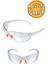 Şeffaf Laboratuvar Güvenlik Gözlüğü, Silikon Kaplamalı, Koruyucu ve Rahat Kullanım 1