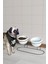 Iki'li Seramik Mama ve Su Kabı, Metal Stand, Siyah, Evcil Hayvanlar Için Şık Set 1