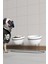 Iki'li Seramik Mama ve Su Kabı, Metal Stand, Siyah, Evcil Hayvanlar Için Şık Set 2