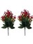 Kırmızı Kokina Yapay Çiçek Demeti, 14 Dallı, Dekoratif Bitki Seti 1