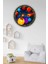 Özel Tasarım Çocuk Odası Duvar Saati, Öğretici Dijital Uv Baskı, 40 Cm, Beyaz 2