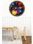 Özel Tasarım Çocuk Odası Duvar Saati, Öğretici Dijital Uv Baskı, 40 Cm, Beyaz 3