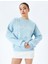 Yeni Sezon Şardonlu Fiyonklu Slogan Baskılı Bisiklet Yaka Sweatshirt 1