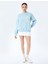 Yeni Sezon Şardonlu Fiyonklu Slogan Baskılı Bisiklet Yaka Sweatshirt 2