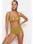 Shopeonly Yeşil Üçgen Yüksek Bel Toparlayıcı Bikini Takımı 1