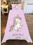 Pembe Unicorn Desenli Çocuk ve Bebek Odası Seti: Perde, Yatak Örtüsü, Halı, Duvar Saati, Yastık, Kılıf 3