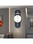 Lacivert Modern Iskandinav Tarzında Ahşap ve Metal Duvar Saati 40X80 cm 1