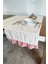 Naturel Organik Yumuşak Keten Fırfırlı Runner 47X120 cm 2