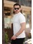 Erkek Ince Çizgi Dokulu Kısa Kollu T-Shirt 2