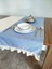 Naturel Organik Yumuşak Keten Fırfırlı Runner 47X120 cm 1