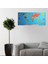 Renkli Atlas Dünya Haritası Manyetik Yapışkanlı Duvar Sticker 118X56 cm 3