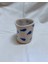 Arche Ceramic El Yapmı Seramik Kupa - Parmak Izli Espresso Bardağı - Balık Desenli - 100 ml - Tekli 2