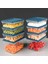 8'li Mikrodalga Uyumlu Organizer Set Düzenleyici Gıda Erzak Saklama Kabı Derin ve Sığ S Mavi 1