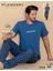 Erkek Bisiklet Yaka Kısa Kol Penye Pijama Takımı 6325 - 1 Adet 2