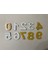 Altı Numara Sarı Gold Yapışkan Kapı Numarası, 4x5 Cm, Plastik 3