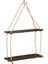 Doğal Ahşap Jüt Halatlı Ikili Duvar Rafı 11X50 Cm, Dekoratif ve Şık Tasarım 6