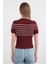 Çizgili Fitilli Bisiklet Yaka Triko Bluz 4