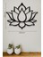 Şık Siyah Lotus Çiçeği Metal Tablo 60X50CM 1