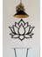 Şık Siyah Lotus Çiçeği Metal Tablo 60X50CM 4