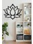 Şık Siyah Lotus Çiçeği Metal Tablo 60X50CM 5
