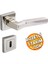 Modern Kare Kapı Kolu Seti Nikel Inox Sağ ve Sol Uyumlu 1 Takım 1