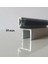 10 mm Alüminyum Gri Fitil, 120-149 Cm, Küçük H Boyutu 1