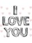 I Love You Folyo Balon Gümüş Renk 35 CM 1