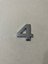 Yapışkanlı Daire Kapı Numarası Krom 4 cm x 5 Cm, No:4, Plastik 1