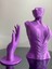 Mor Renk Dekoratif Takı Mankeni ve El 2'li Set, 30 ve 18 cm Takı Teşhir Standı 3