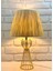 Altın Kaplama Kristal Taşlı Kumaş Şapkalı Masa Lambası 1