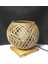 Renkli Jüt Ip Örme Başlık Ahşap Tabanlı 9W Ampul Dahil 1