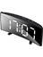 Beyaz LED Ayna Saat, Alarm, Takvim, Usb, Dijital Masa Saati 3