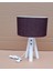 Mor Kumaşlı 3 Ayaklı Masa Üstü Abajur, Şık ve Kullanışlı Aydınlatma Seçeneği 7
