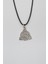 Triquetra - Kelt Düğümü Siyah Deri Ip Kolye - Antik Gümüş Kaplama - Kadın Erkek - 60 cm 1