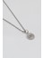 Minimalist Ilahi Göz - Nazar Düz Ezme Zincir Kolye - Antik Gümüş Kaplama - Kadın Erkek - 60 cm 2