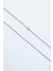Minimalist Ilahi Göz - Nazar Düz Ezme Zincir Kolye - Antik Gümüş Kaplama - Kadın Erkek - 60 cm 3