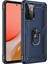 Newface Samsung Galaxy A72 Kılıf Sofya Yüzüklü Silikon Kapak - Lacivert 1