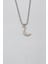 Ay Örme Zincir Kolye - Antik Gümüş Kaplama - Kadın Erkek - 60 cm 1