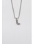 Minimalist Ay Örme Zincir Kolye - Antik Gümüş Kaplama - Kadın Erkek - 60 cm 1