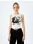 Yeni Sezon Baskılı Crop Slim Fit Bisiklet Yaka Kolsuz Atlet 3