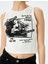 Yeni Sezon Baskılı Crop Slim Fit Bisiklet Yaka Kolsuz Atlet 5