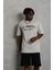 Unisex Oversize Baskılı Bisiklet Yaka T-Shirt - Gri 2