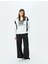Yeni Sezon Kolej Baskılı Bisiklet Yaka Renk Bloklu Şardonlu Oversize Sweatshirt 2