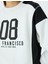 Yeni Sezon Kolej Baskılı Bisiklet Yaka Renk Bloklu Şardonlu Oversize Sweatshirt 5