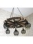 Ahşap Teker Avize 70 Cm. 5 Duylu Metal Kafesli 3