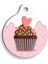 Çikolatalı Cupcake Yuvarlak Şekilli Kedi ve Köpek Künyesi 2,5 cm 1