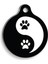 Yuvarlak 3 cm Yin Yang Patiler Künyesi, Kedi ve Köpek Için Şık Aksesuar 1