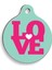 Sevimli Yuvarlak Evcil Hayvan Kimliği, Love Yazılı, 3 Cm, Orta Boy 1