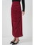 8035 Büzgülü Midi Etek - Bordo 2